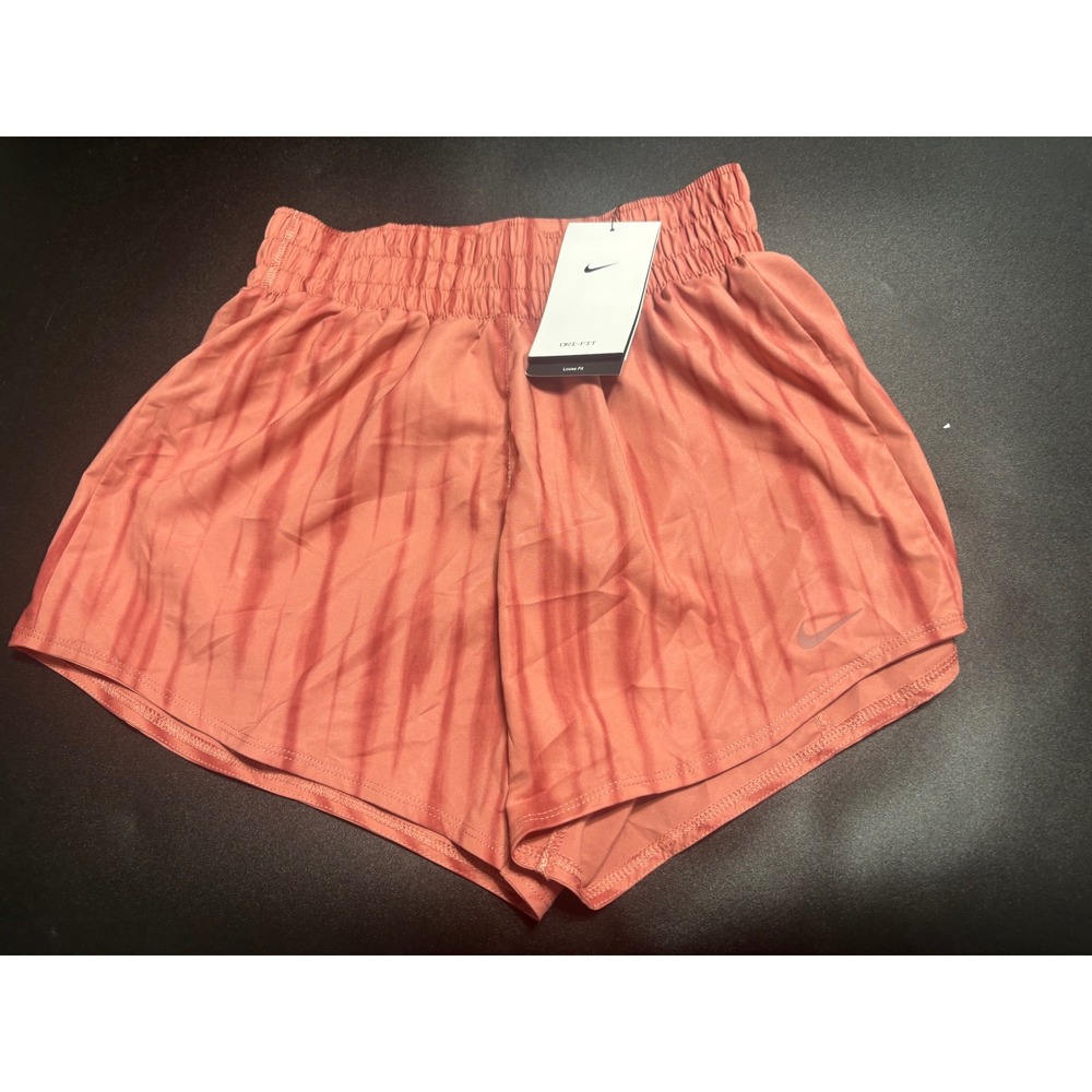 Nike NEW Women's Dri-Fit Training Lined Printed Shorts Canyon Pink Size‎ X-Small